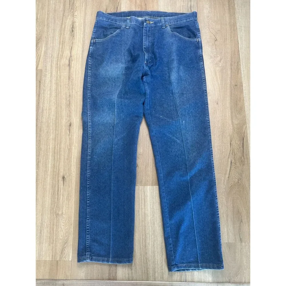 VTG Wrangler Mens Size 36X32 Regular Fit Medium Wash Denim Jeans